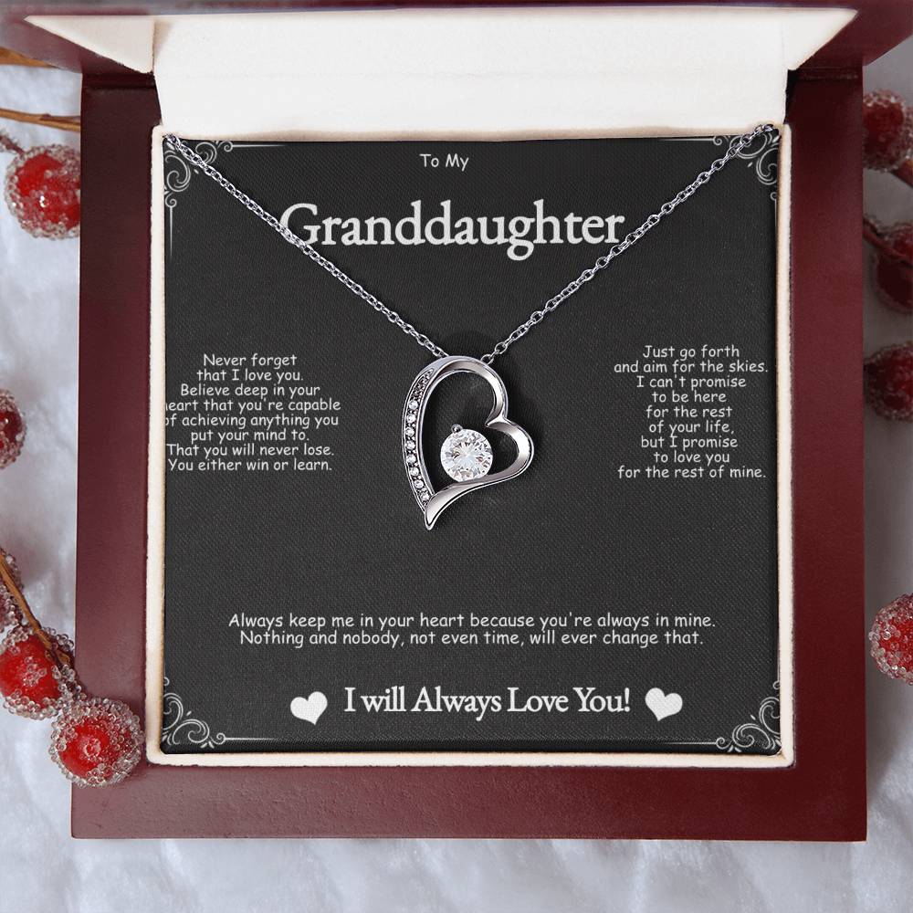 To My Granddaughter Forever Love Necklace