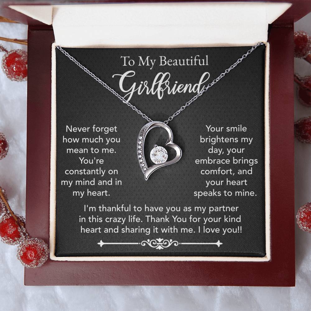 To My Beautiful Girlfriend Forever Love Necklace