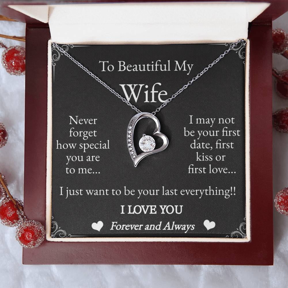 To My Beautiful Wife Forever Love Necklace