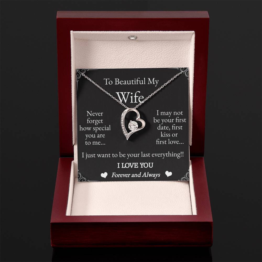 To My Beautiful Wife Forever Love Necklace