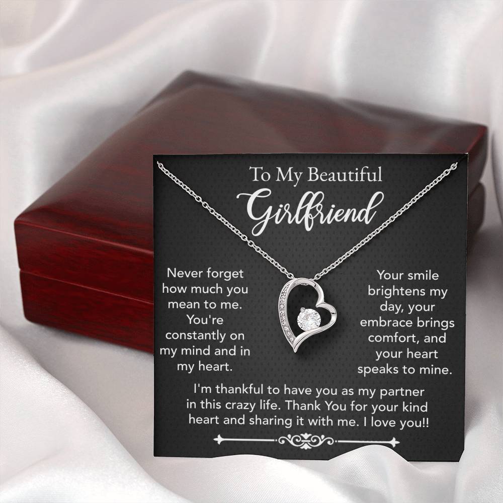 To My Beautiful Girlfriend Forever Love Necklace