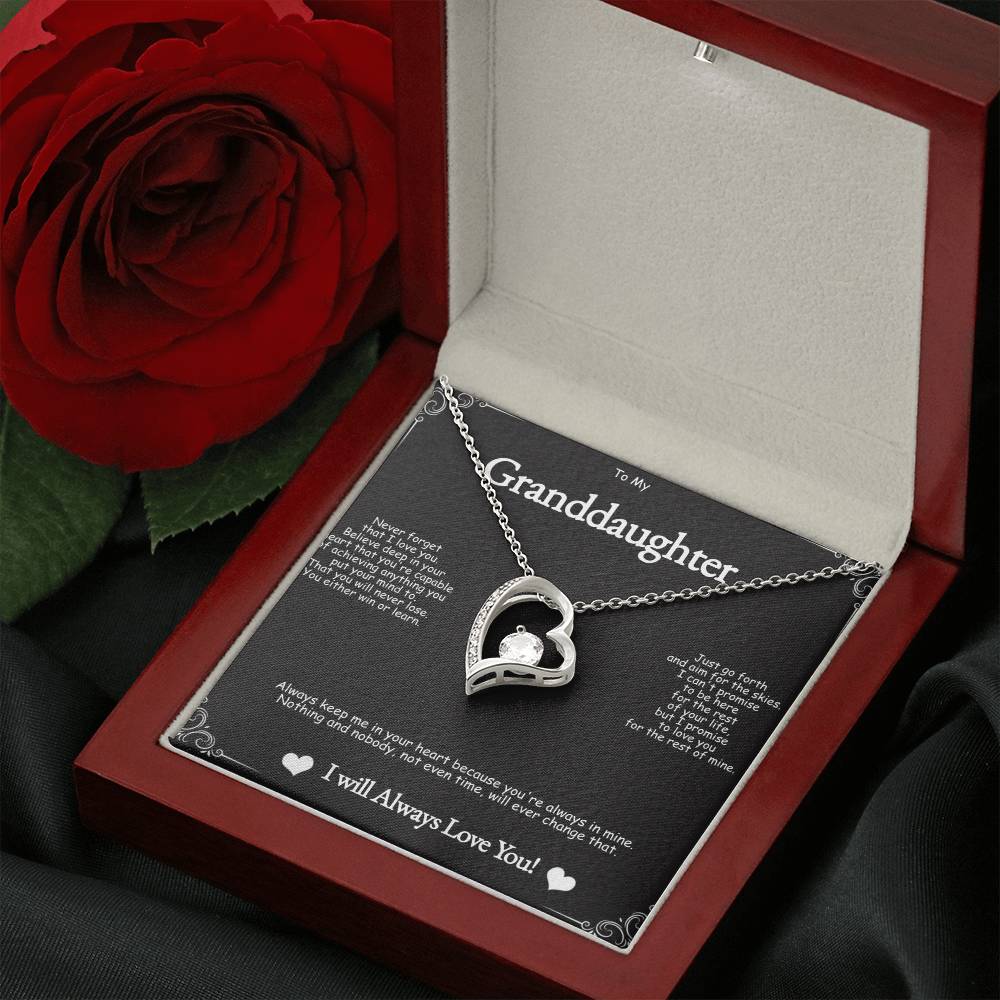 To My Granddaughter Forever Love Necklace