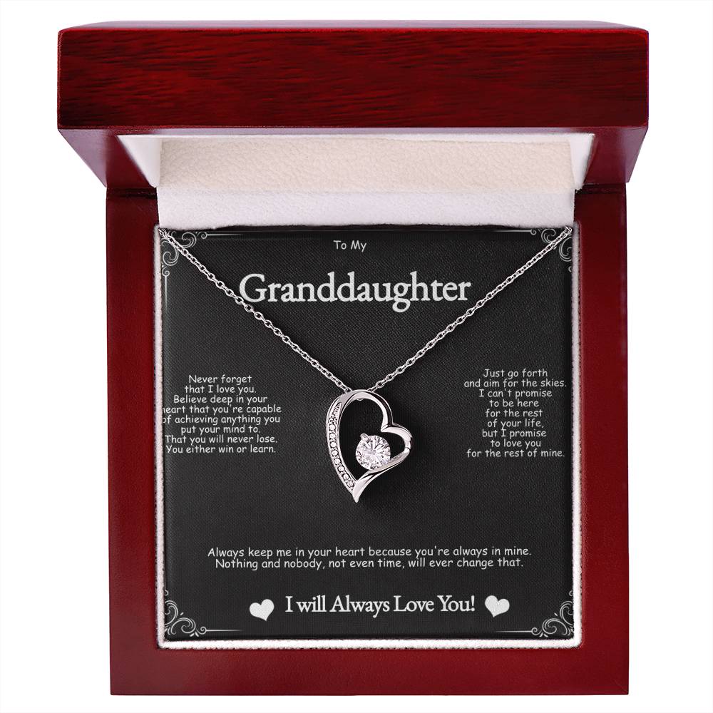 To My Granddaughter Forever Love Necklace