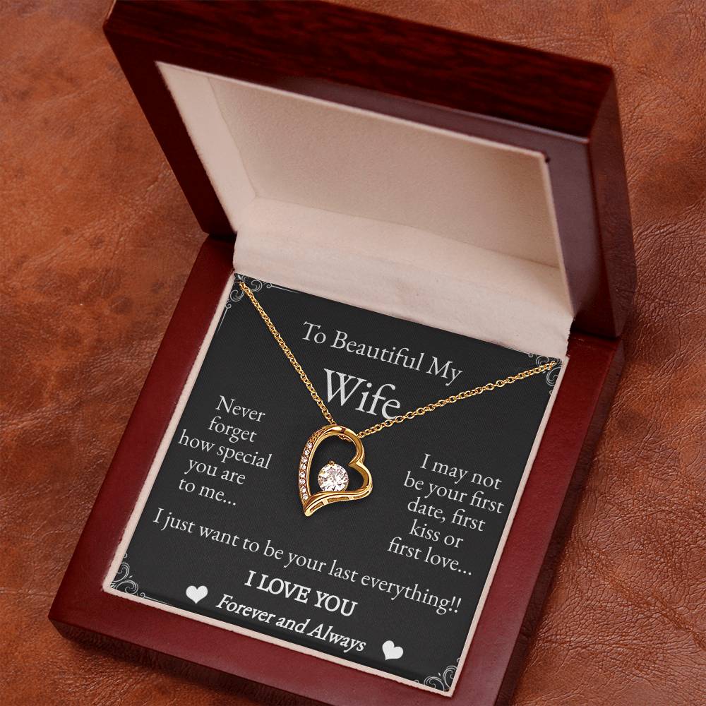 To My Beautiful Wife Forever Love Necklace