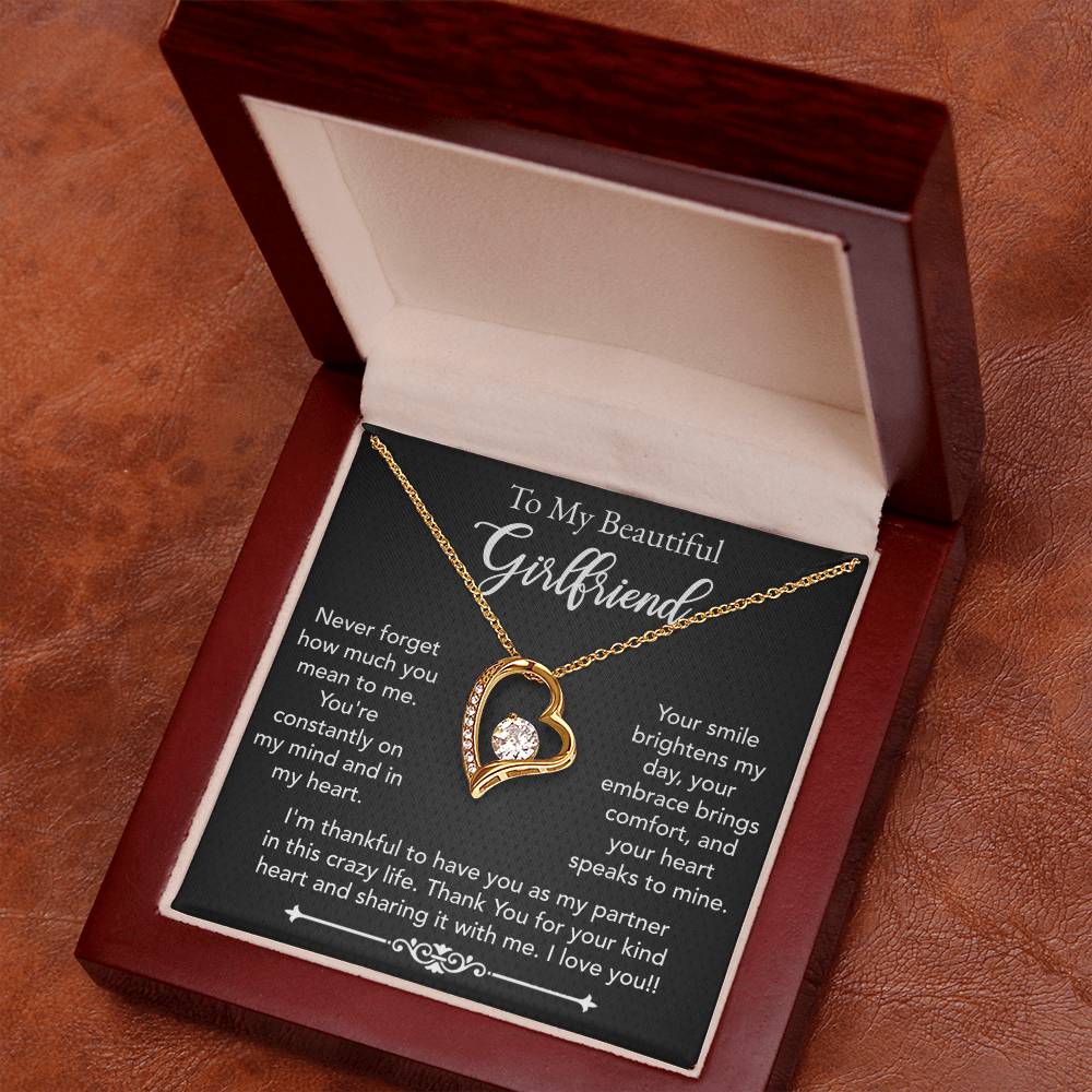 To My Beautiful Girlfriend Forever Love Necklace