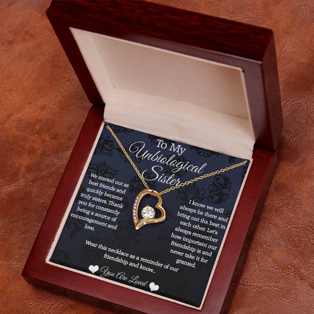 To My Unbiological Sister Forever Love Necklace