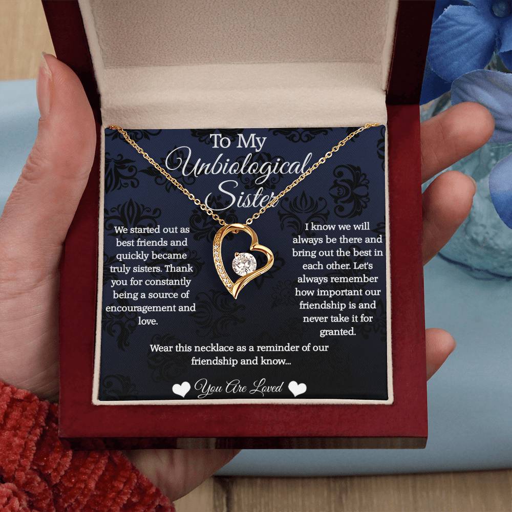 To My Unbiological Sister Forever Love Necklace