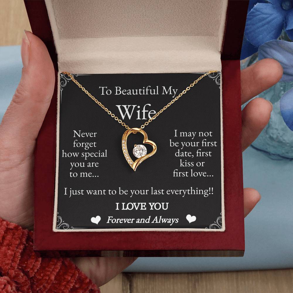 To My Beautiful Wife Forever Love Necklace