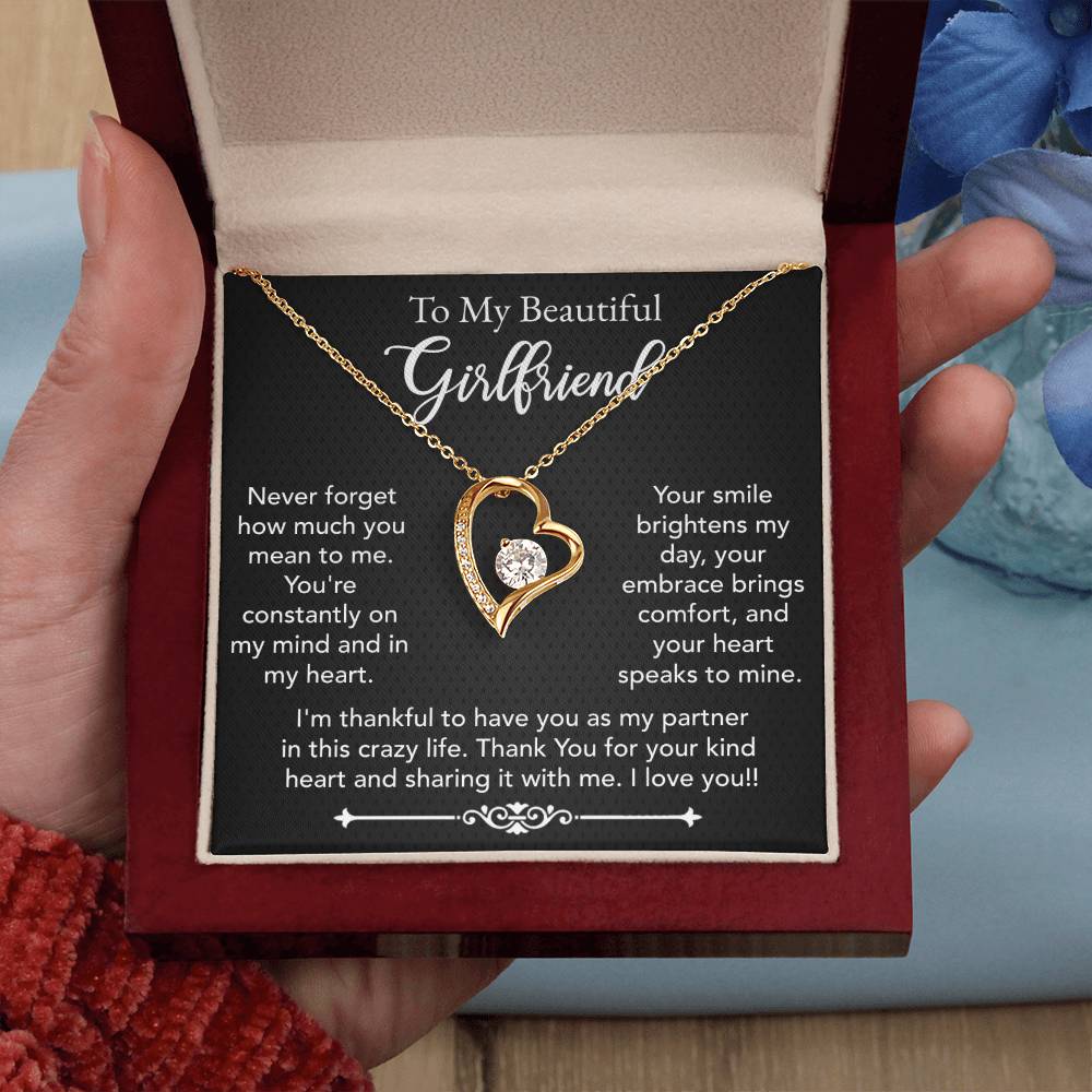 To My Beautiful Girlfriend Forever Love Necklace