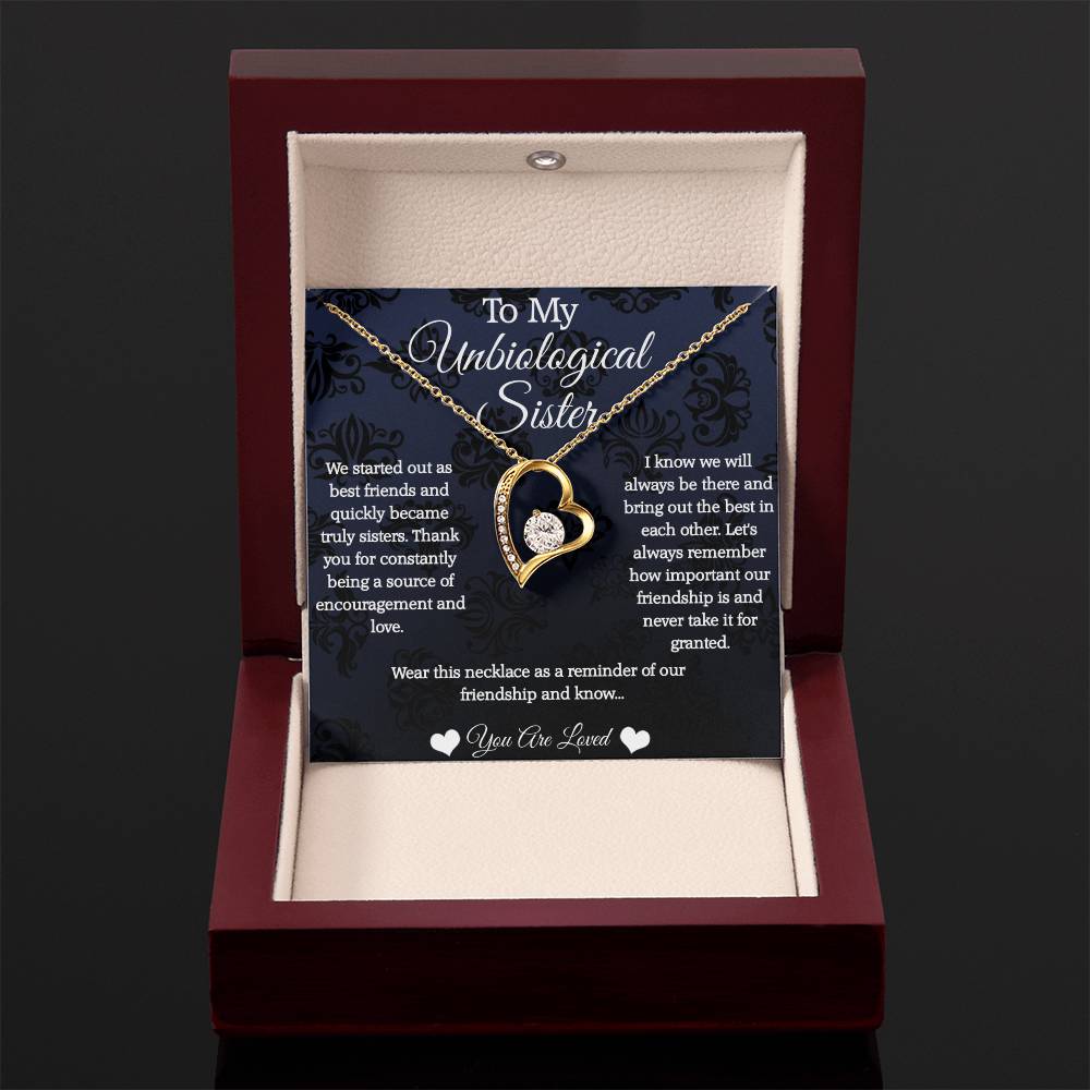 To My Unbiological Sister Forever Love Necklace