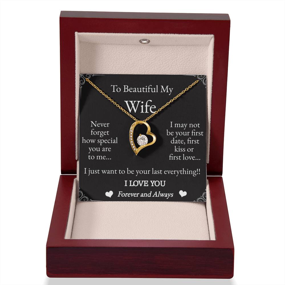 To My Beautiful Wife Forever Love Necklace