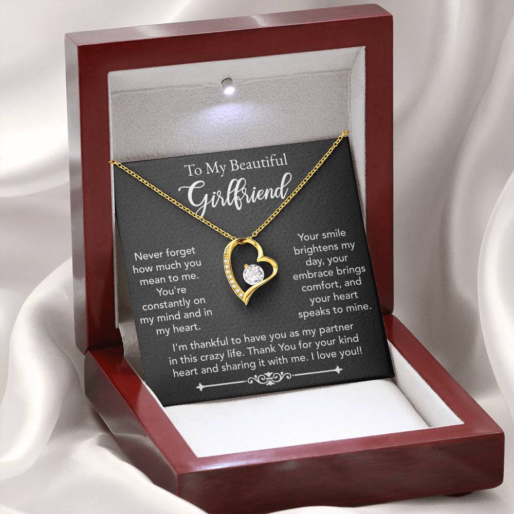 To My Beautiful Girlfriend Forever Love Necklace