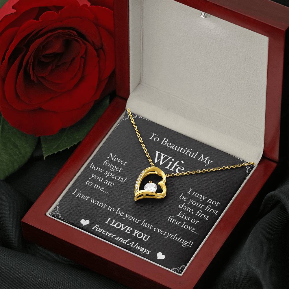 To My Beautiful Wife Forever Love Necklace