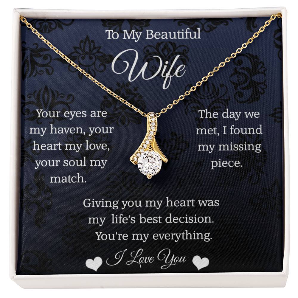 To My Beautiful Wife Your Eyes Alluring Beauty Necklace