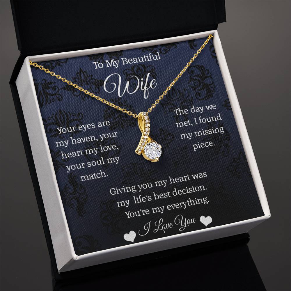 To My Beautiful Wife Your Eyes Alluring Beauty Necklace