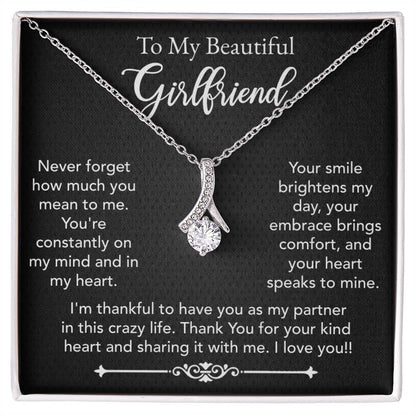 To My Beautiful Girlfriend Alluring Beauty necklace