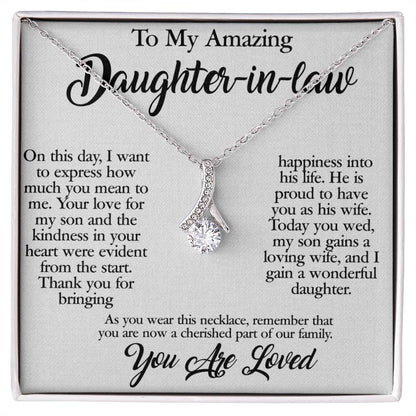 To My Amazing Daughter-in-law Alluring Beauty necklace