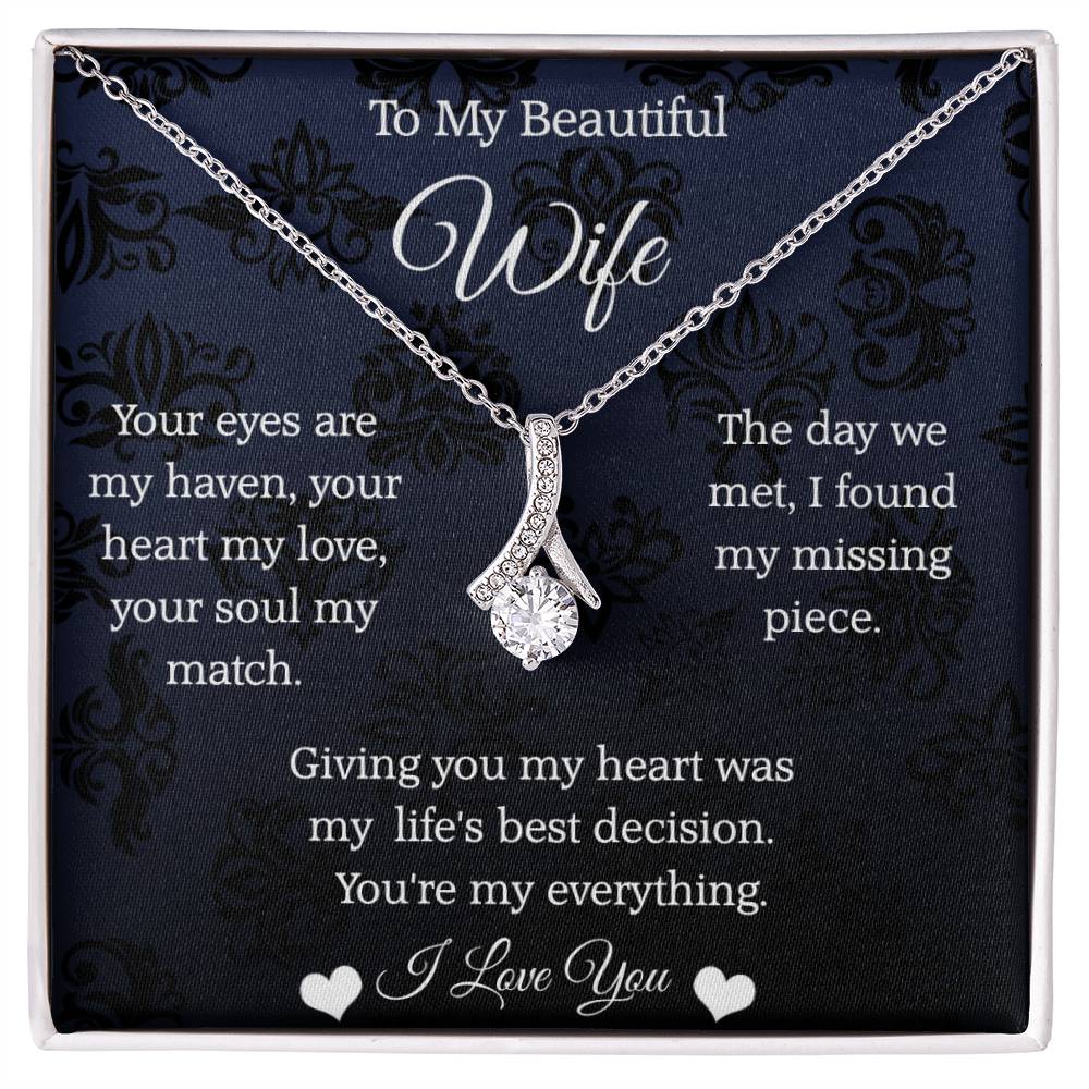 To My Beautiful Wife Your Eyes Alluring Beauty Necklace