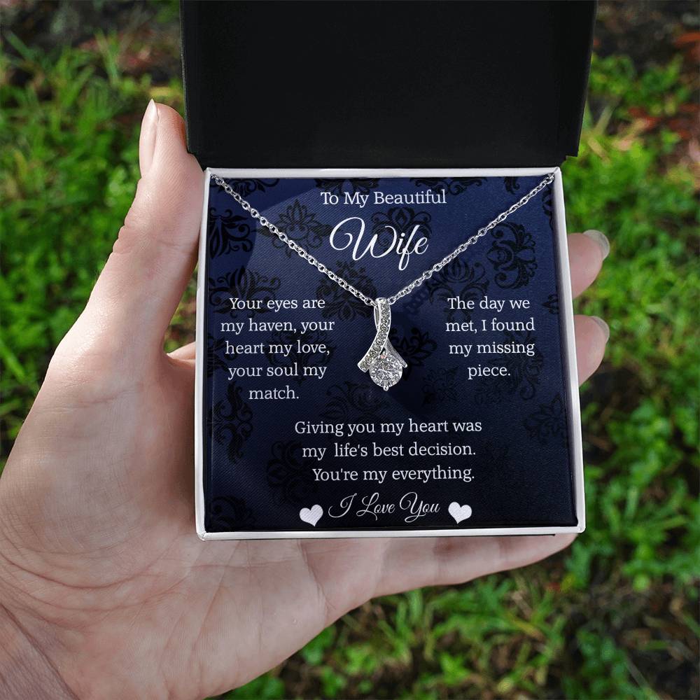 To My Beautiful Wife Your Eyes Alluring Beauty Necklace