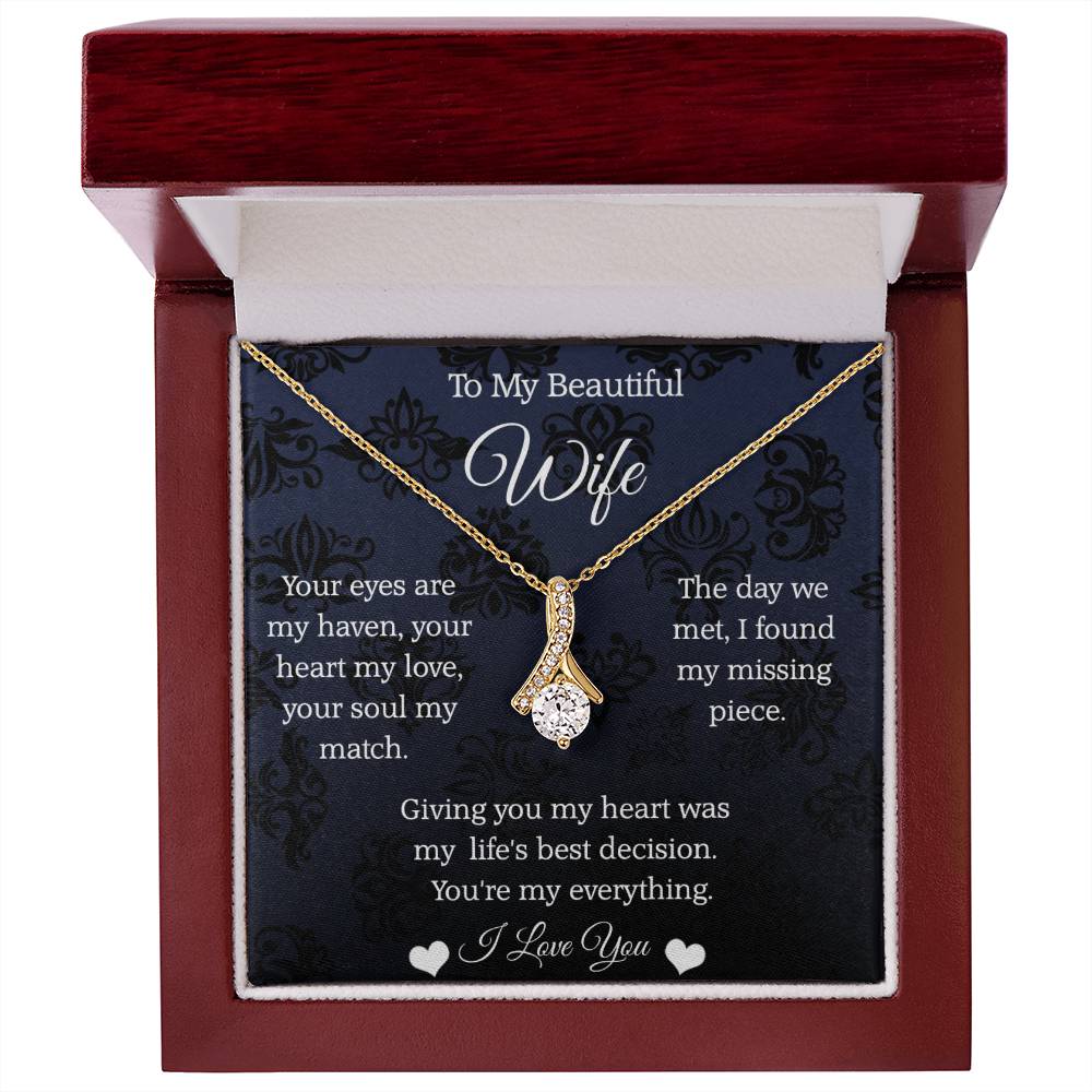 To My Beautiful Wife Your Eyes Alluring Beauty Necklace