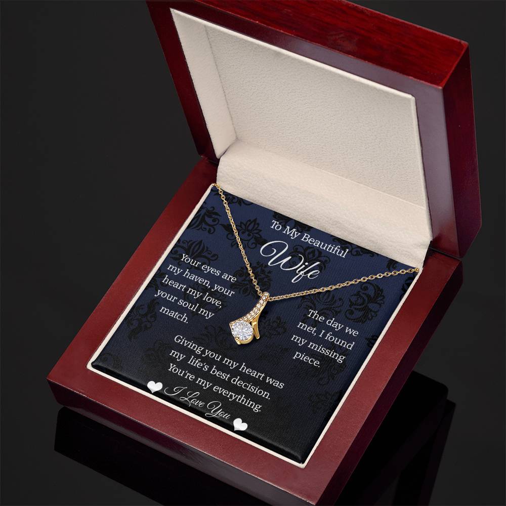 To My Beautiful Wife Your Eyes Alluring Beauty Necklace