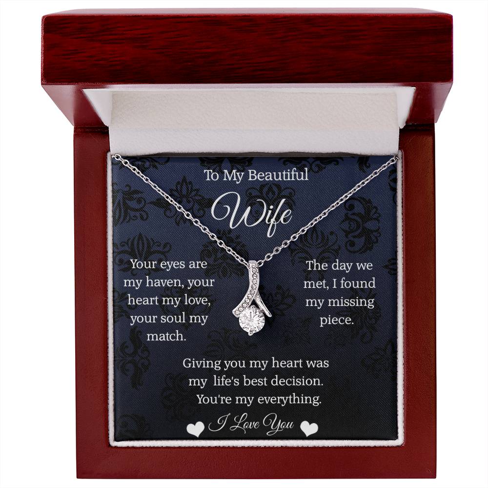 To My Beautiful Wife Your Eyes Alluring Beauty Necklace