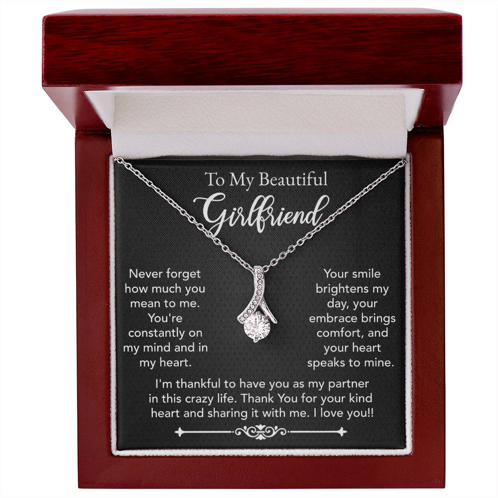 To My Beautiful Girlfriend Alluring Beauty necklace