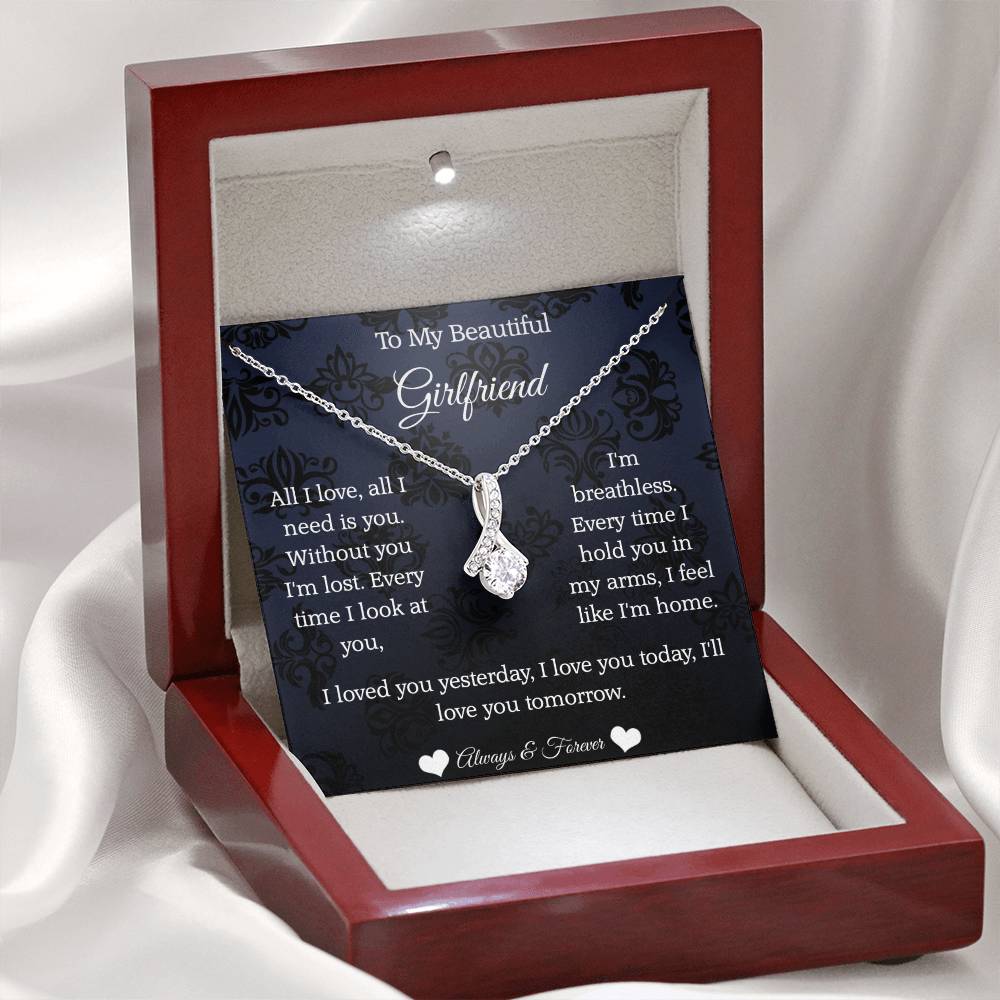 To My Beautiful Girlfriend All I Love Alluring Beauty necklace