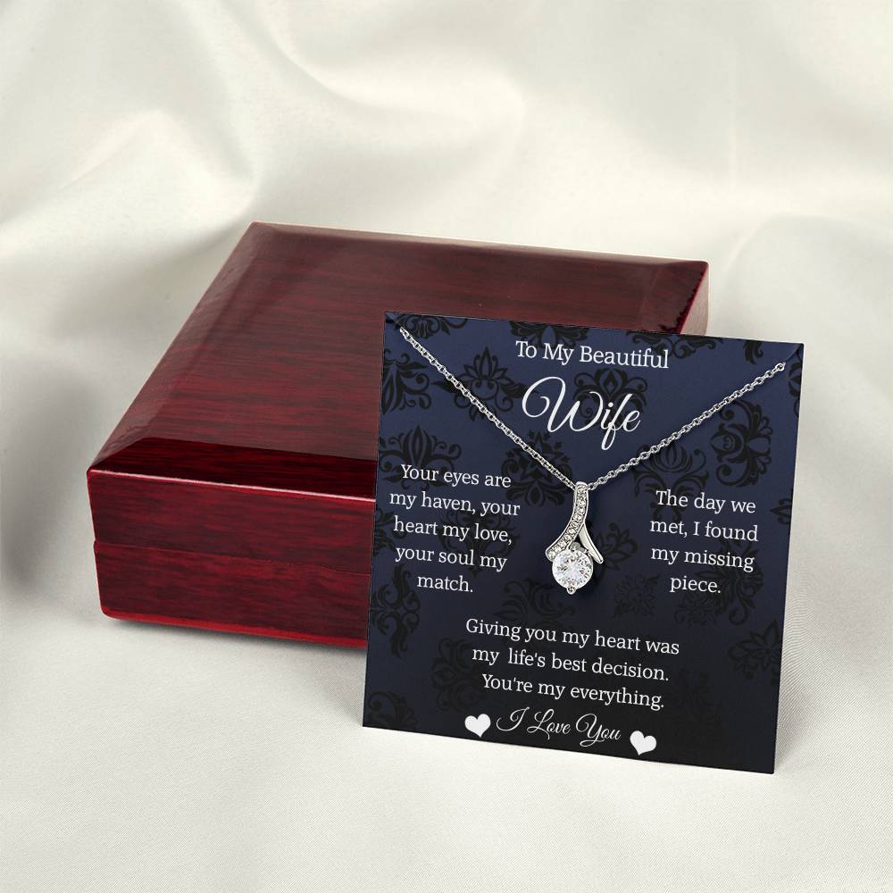 To My Beautiful Wife Your Eyes Alluring Beauty Necklace