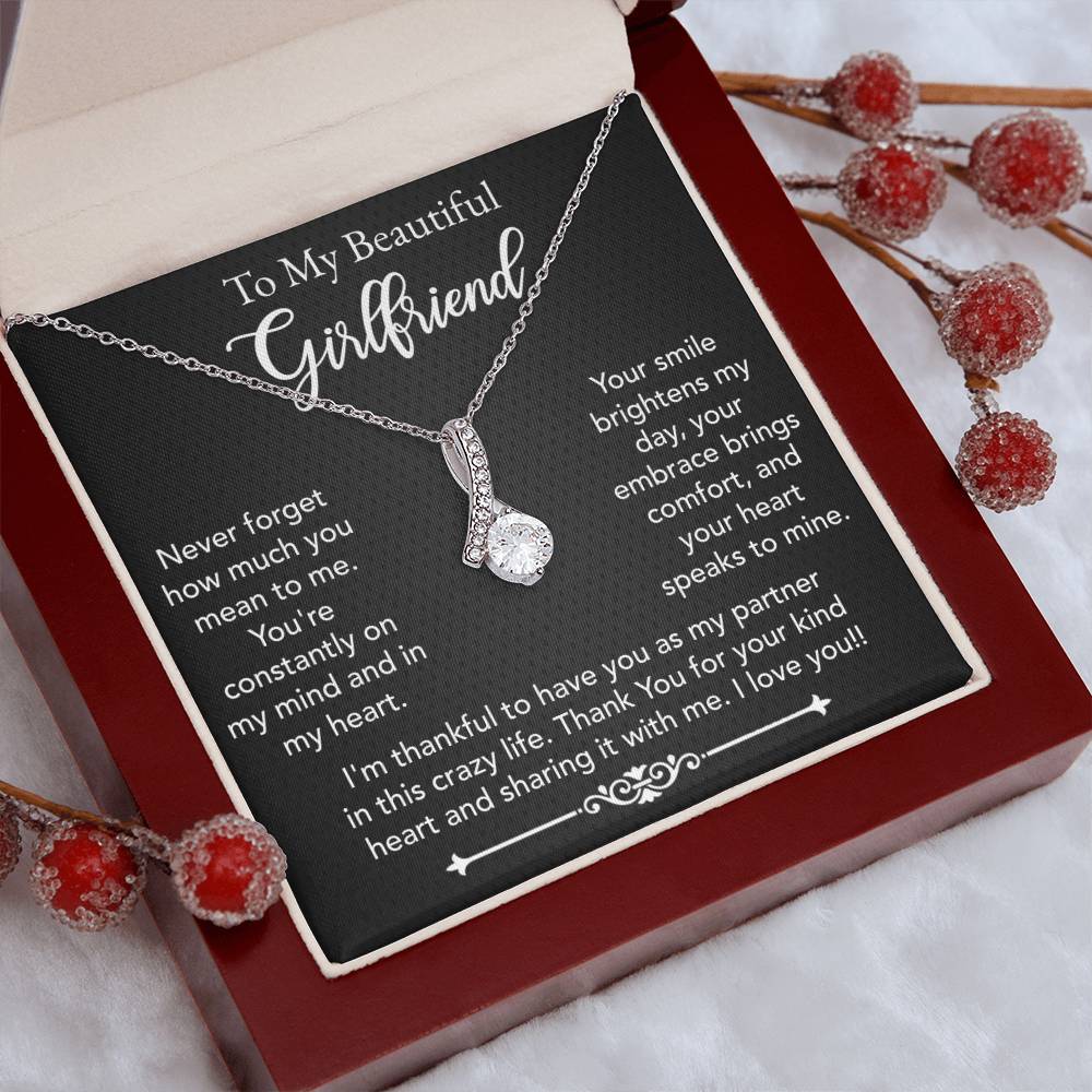 To My Beautiful Girlfriend Alluring Beauty necklace