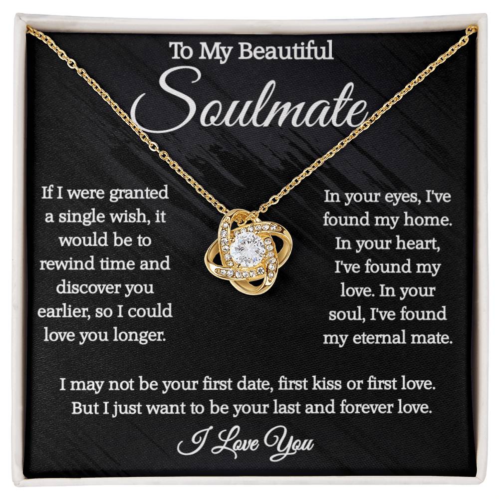 To My Beautiful Soulmate Love Knot Necklace