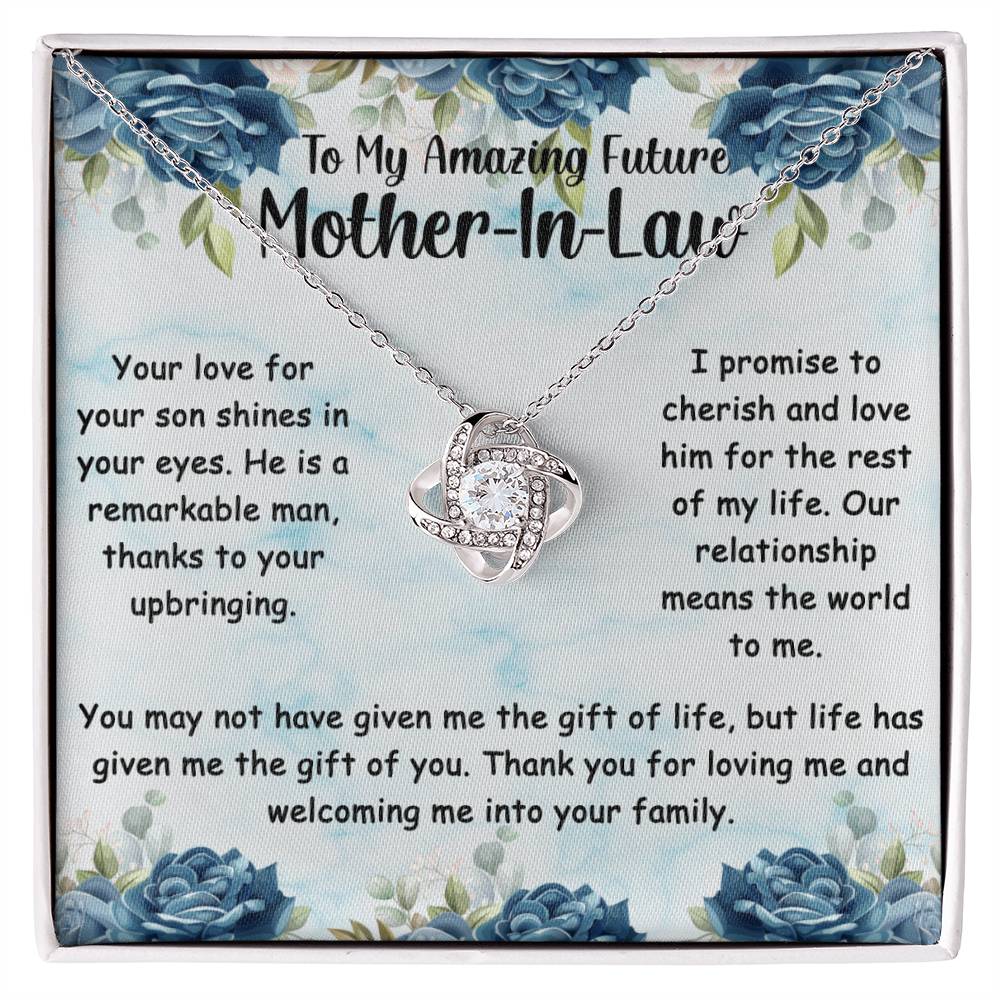 To My Amazing Future Mother-in-Law Love Knot Necklace