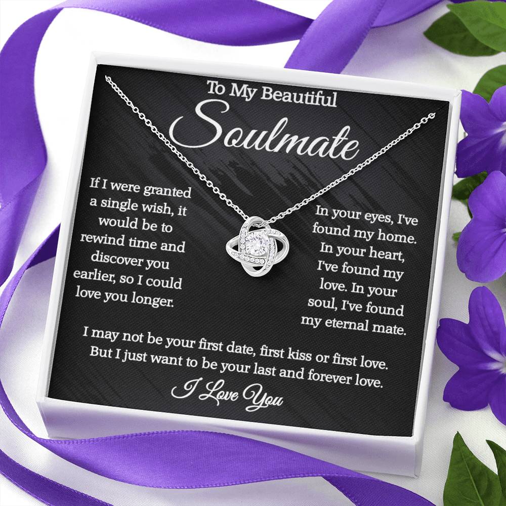 To My Beautiful Soulmate Love Knot Necklace