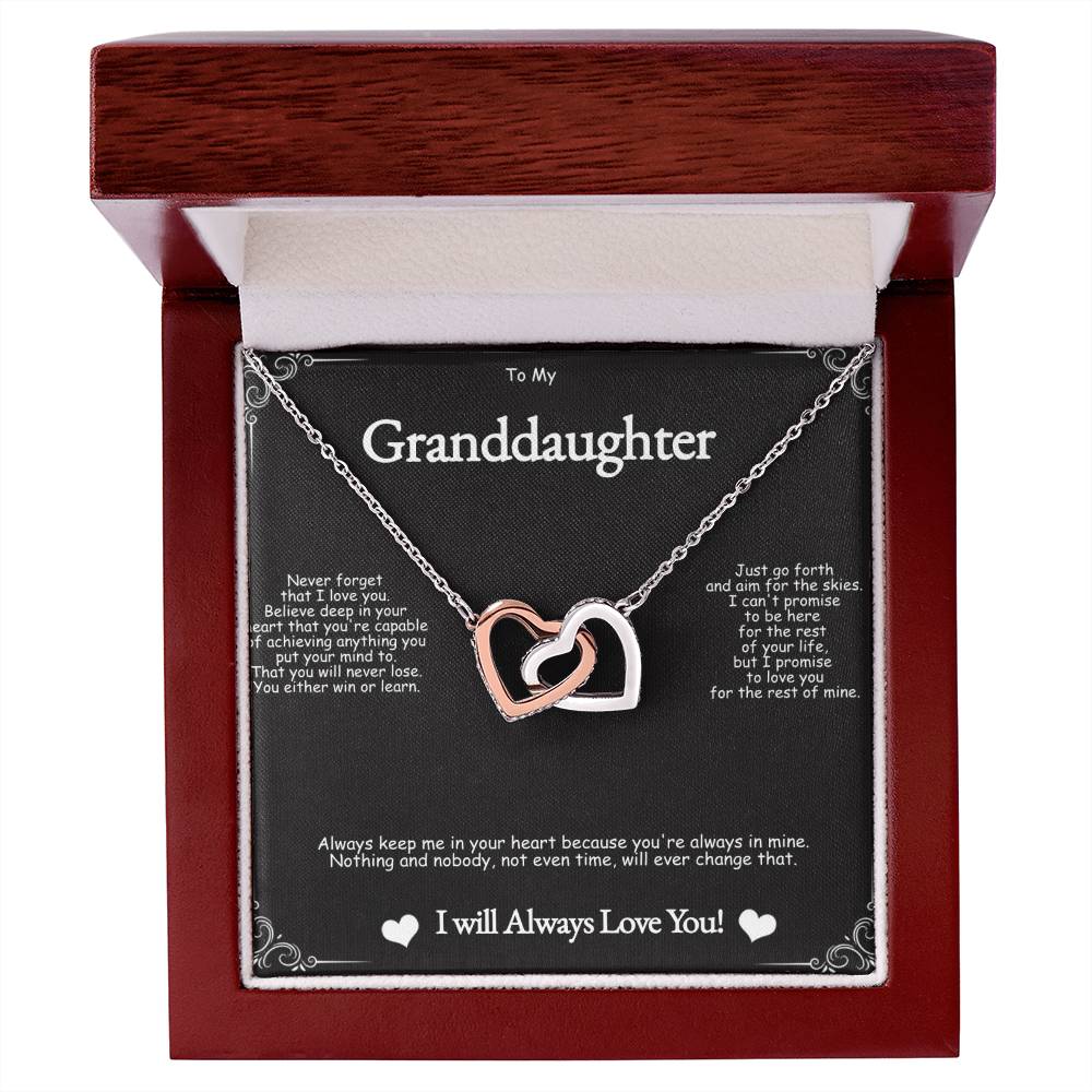 To My Granddaughter interlocking necklace