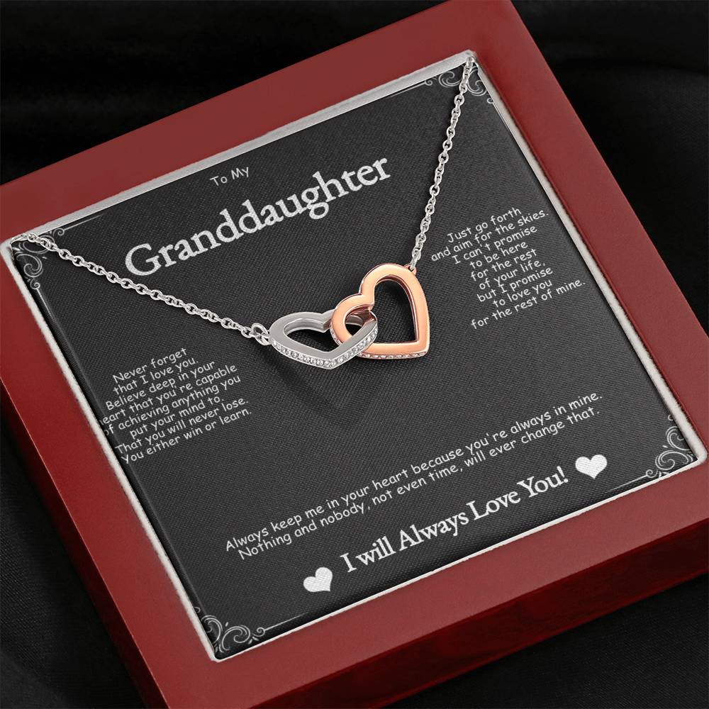 To My Granddaughter interlocking necklace