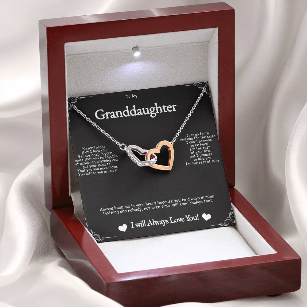 To My Granddaughter interlocking necklace