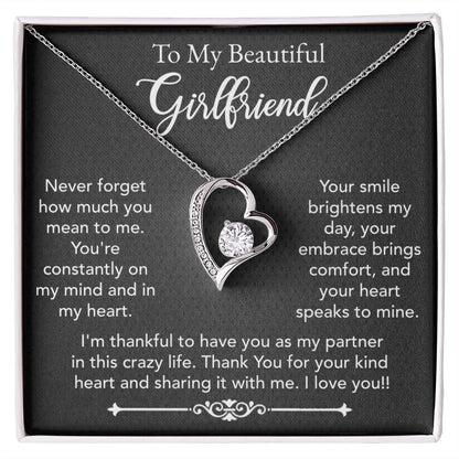 To My Beautiful Girlfriend Forever Love Necklace