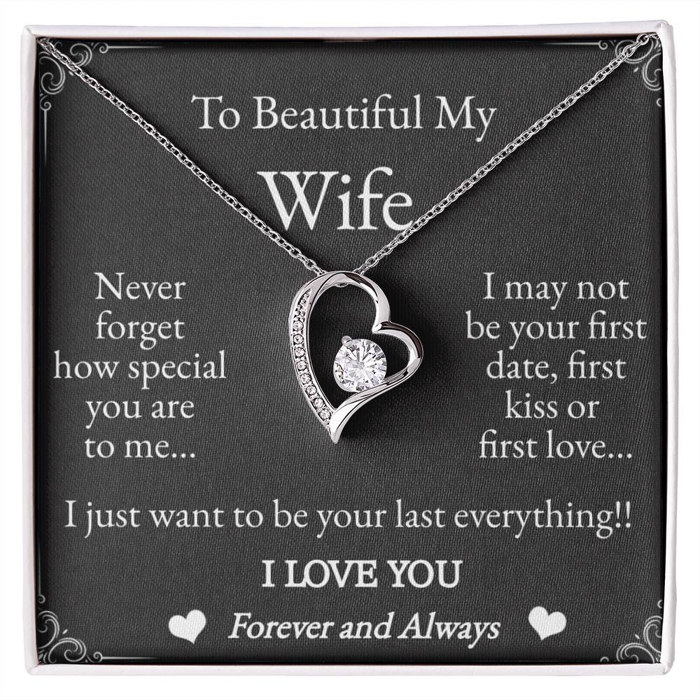 To My Beautiful Wife Forever Love Necklace