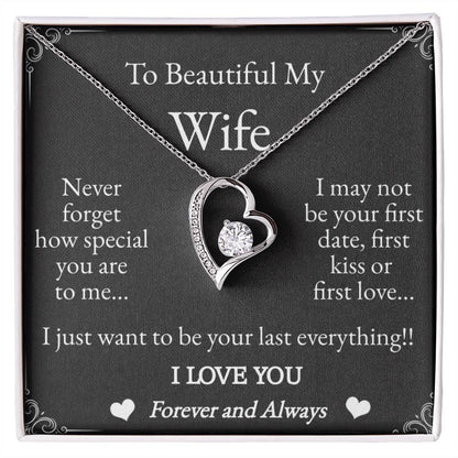 To My Beautiful Wife Forever Love Necklace