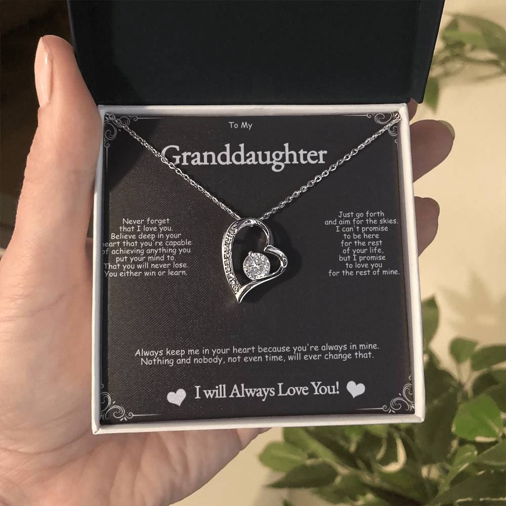 To My Granddaughter Forever Love Necklace