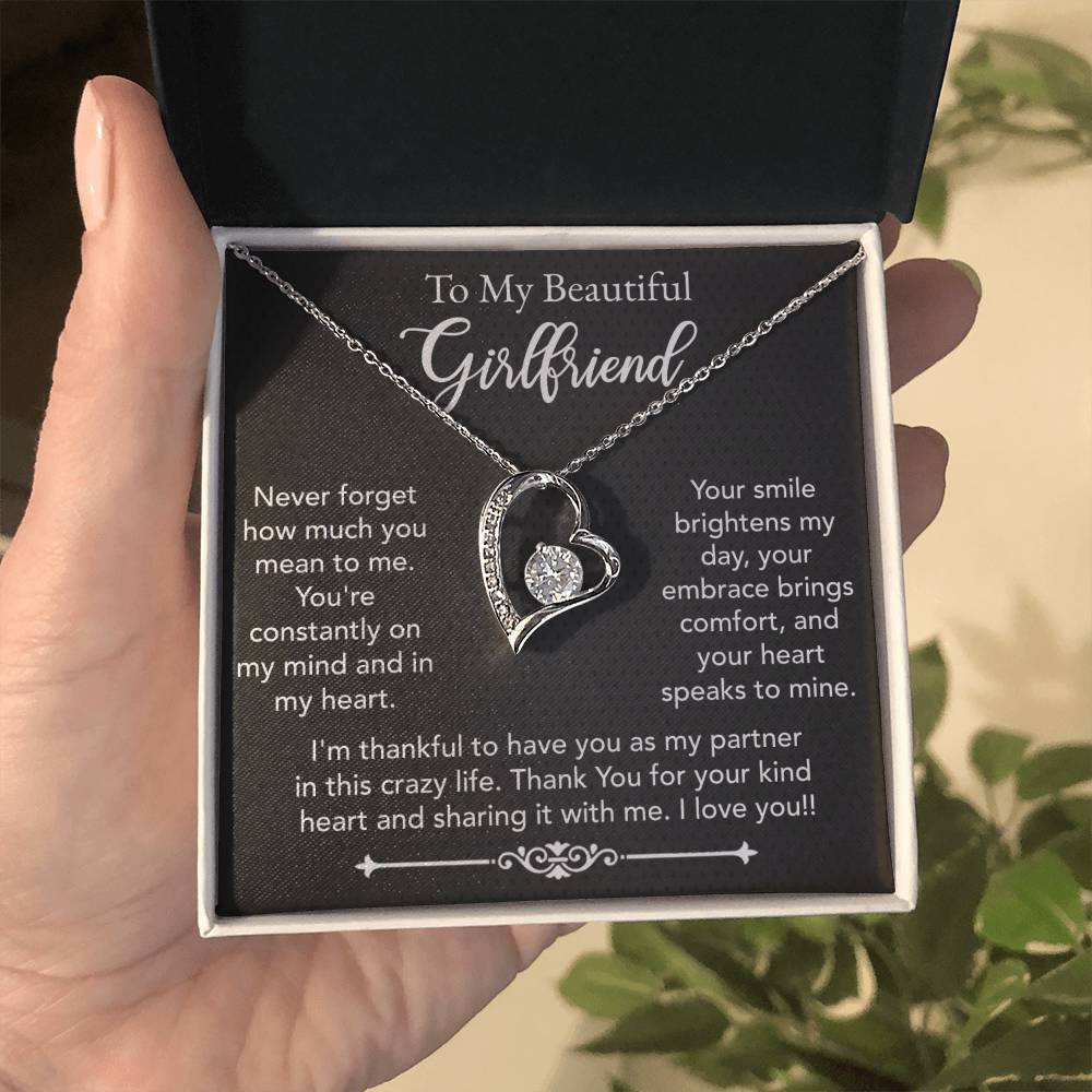 To My Beautiful Girlfriend Forever Love Necklace