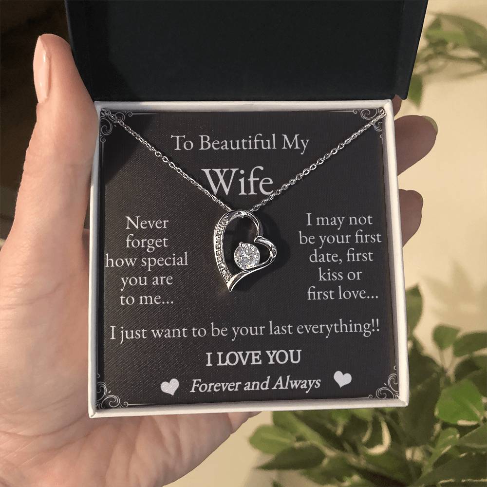 To My Beautiful Wife Forever Love Necklace