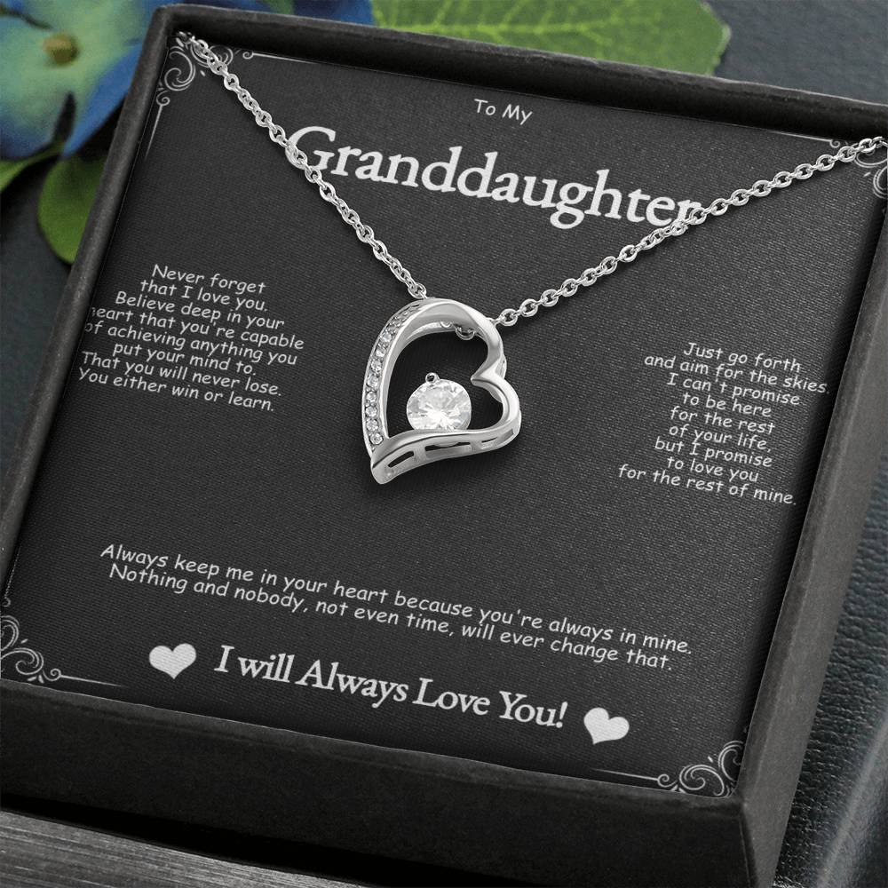 To My Granddaughter Forever Love Necklace