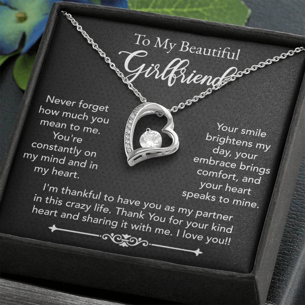 To My Beautiful Girlfriend Forever Love Necklace