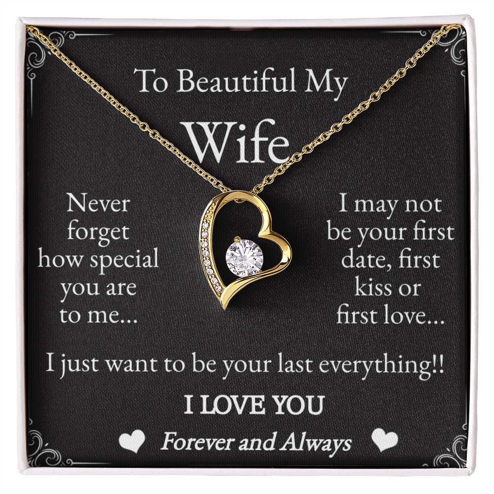 To My Beautiful Wife Forever Love Necklace