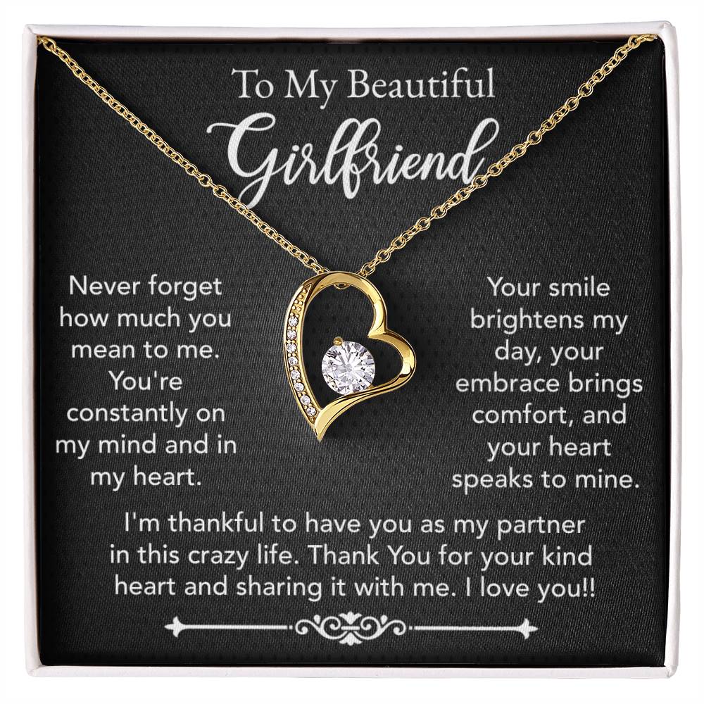 To My Beautiful Girlfriend Forever Love Necklace