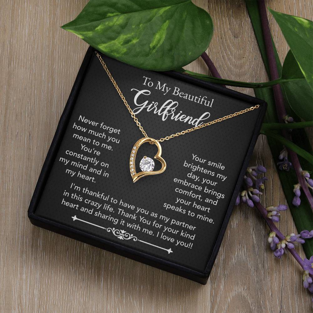 To My Beautiful Girlfriend Forever Love Necklace