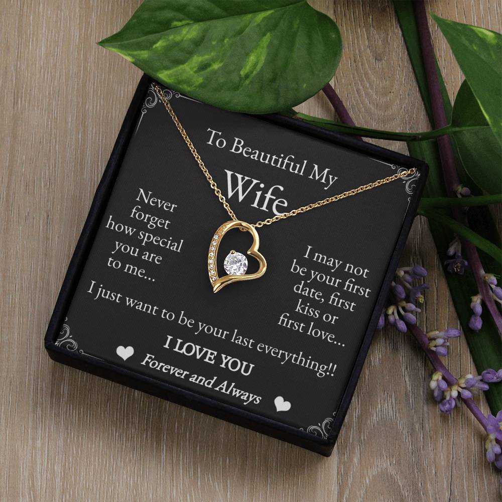 To My Beautiful Wife Forever Love Necklace