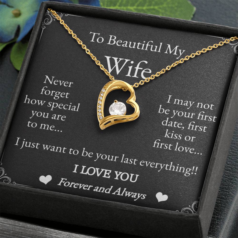 To My Beautiful Wife Forever Love Necklace